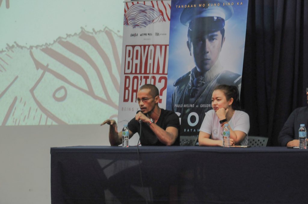Best supporting Actor Nominee (2013) Arthur Acuña answers students’ questions at the Goyo: Ang Batang Heneral Forum