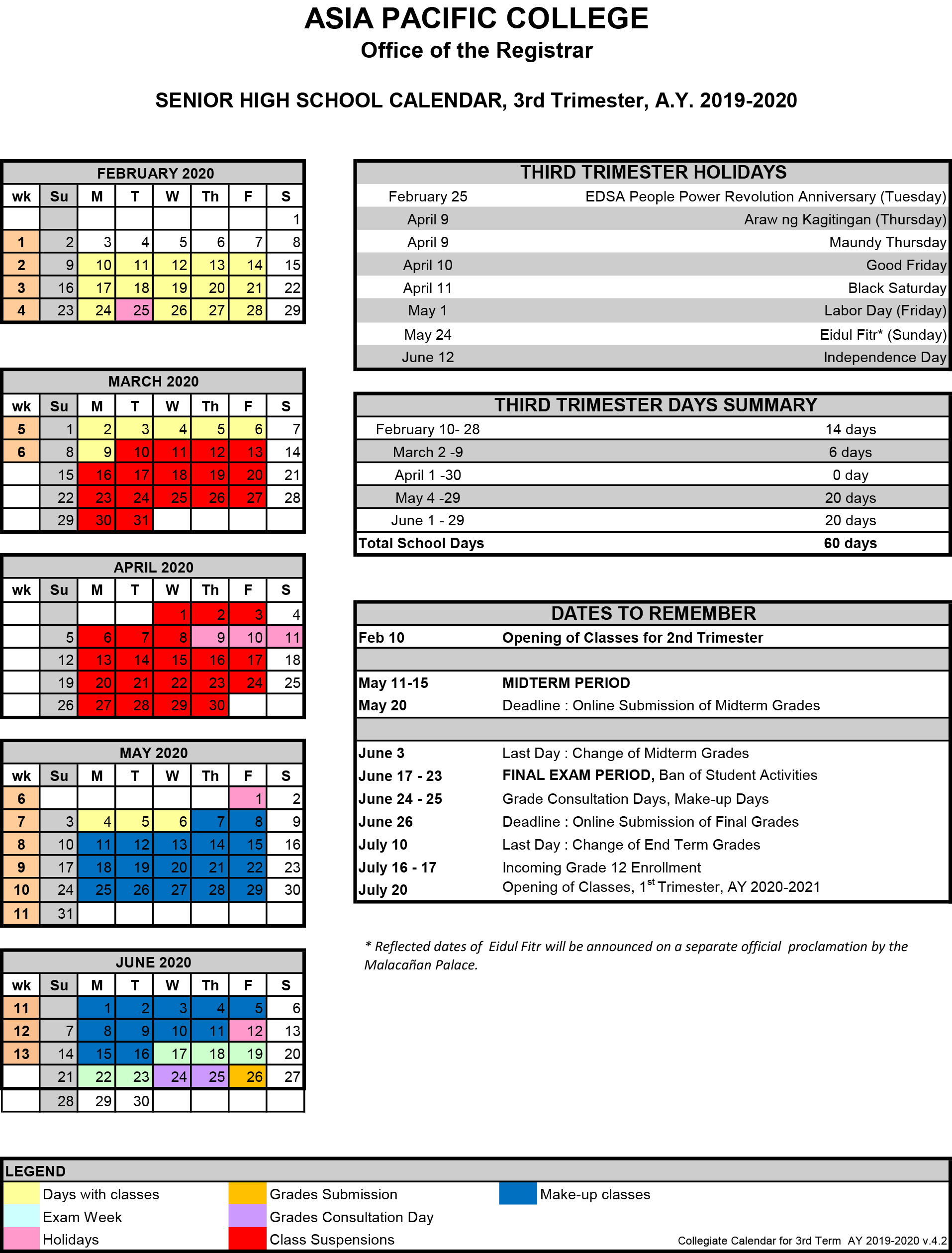 Term 3 SHS Calendar_as of 04-20-2020