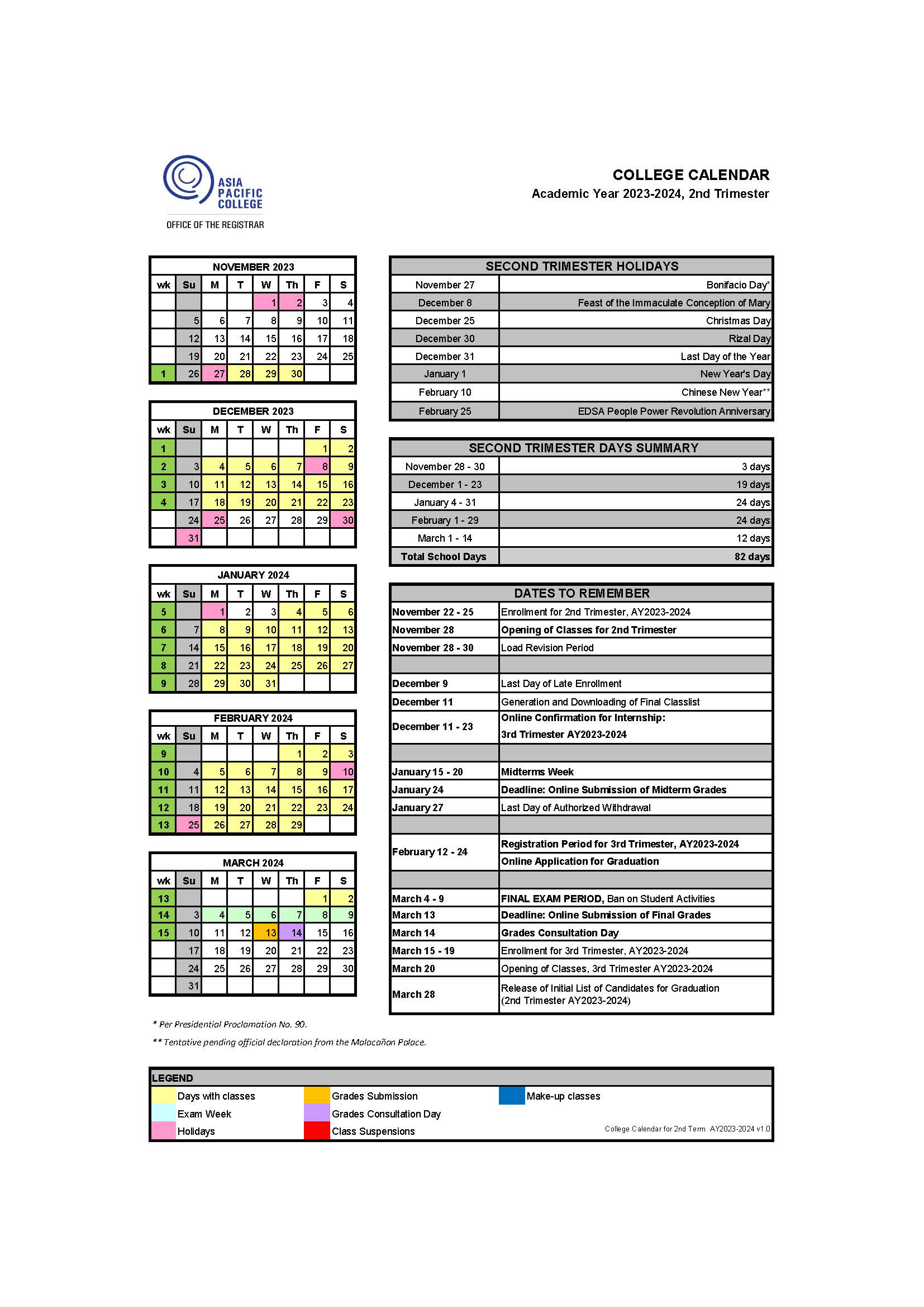 Term 2 Calendar (AY2023-24) - College v1.0