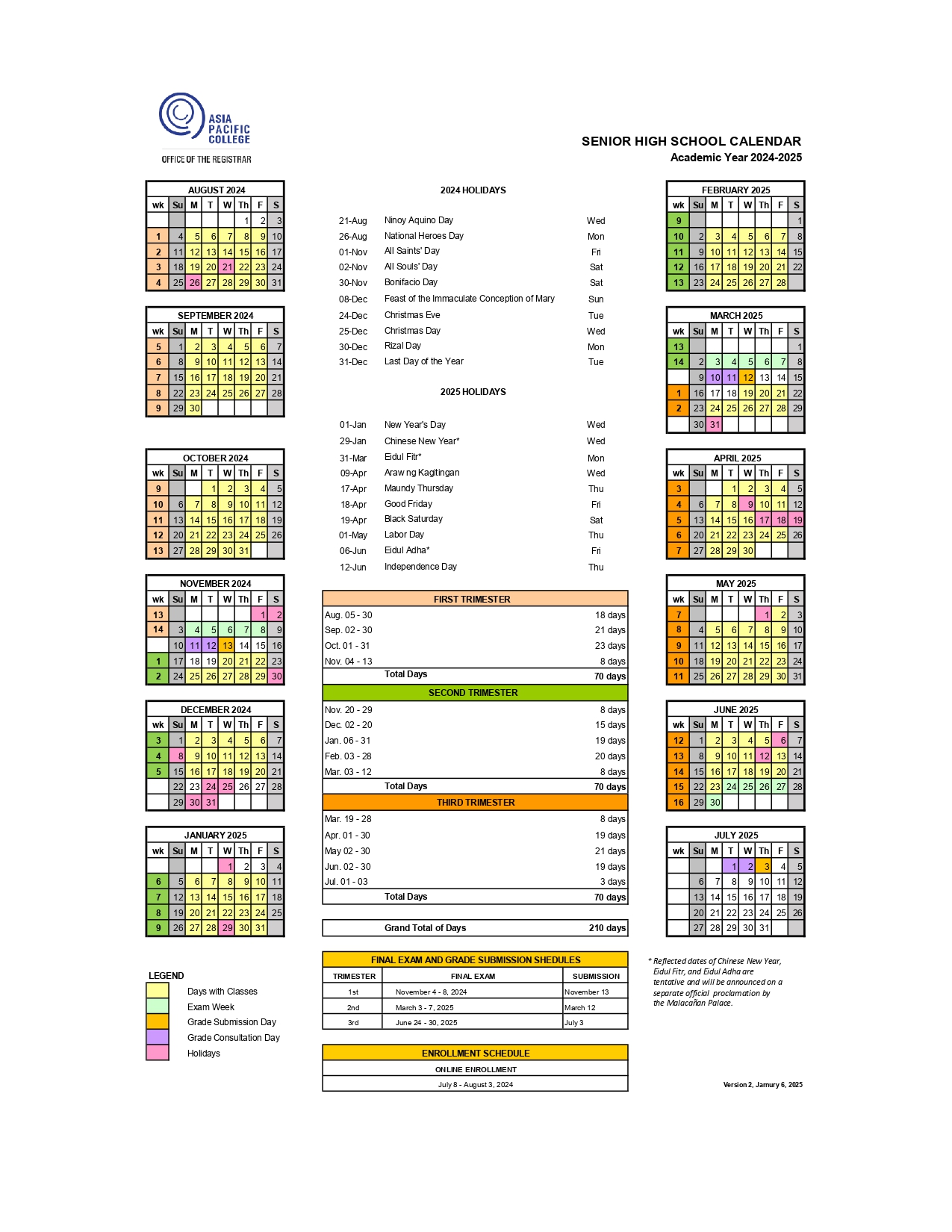 APC Senior High School Calendar 2024-25 v2_page-0001